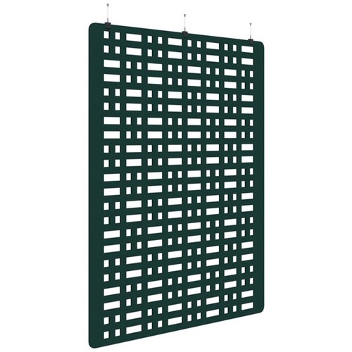 Sonic Acoustic Hanging Screen 1800x2250mm Grid Peacock Green