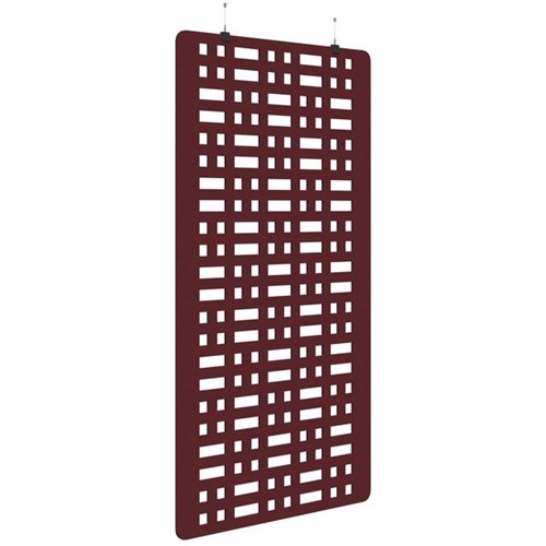 Sonic Acoustic Hanging Screen 1200x2250mm Grid Maroon