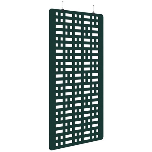 Sonic Acoustic Hanging Screen 1200x2250mm Grid Peacock Green