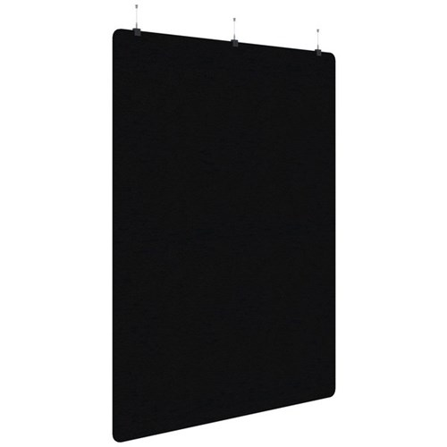 Sonic Acoustic Hanging Screen 1800x2250mm Plain Panel Black