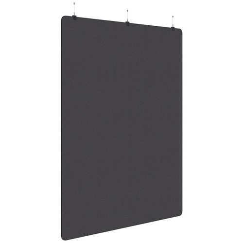 Sonic Acoustic Hanging Screen 1800x2250mm Plain Panel Charcoal Grey