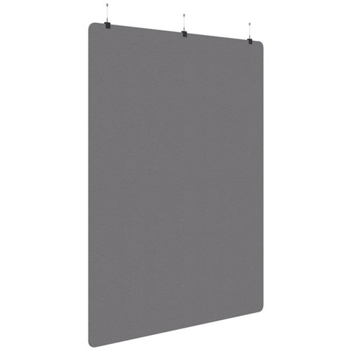Fiord Acoustic Hanging Screen 1800x2250mm Plain Panel Grey
