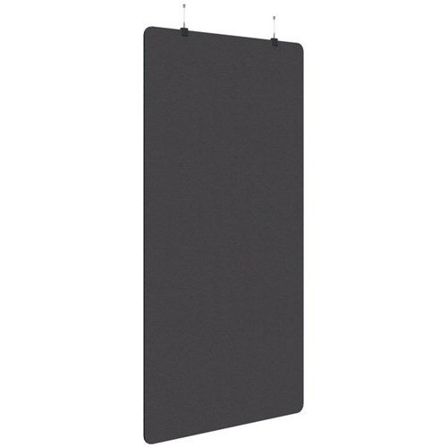 Sonic Acoustic Hanging Screen 1200x2250mm Plain Panel Charcoal Grey