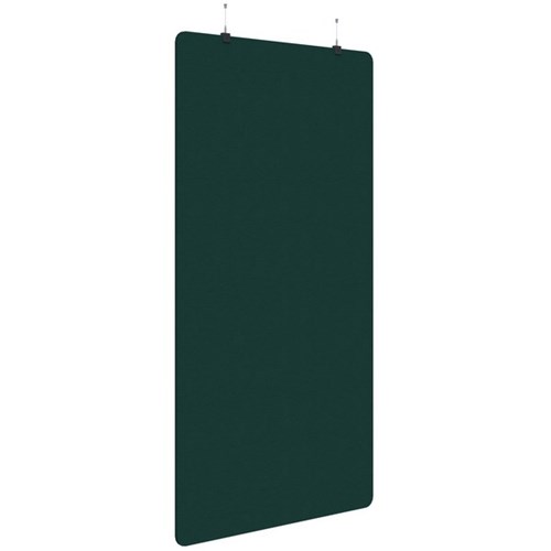 Fiord Acoustic Hanging Screen 1200x2250mm Plain Panel Peacock Green