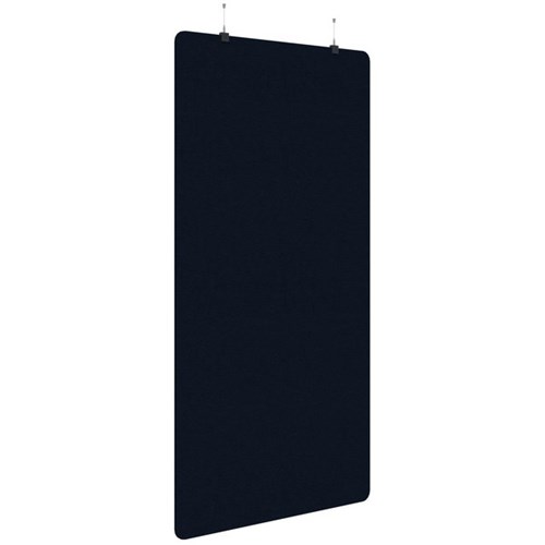 Fiord Acoustic Hanging Screen 1200x2250mm Plain Panel Dark Blue