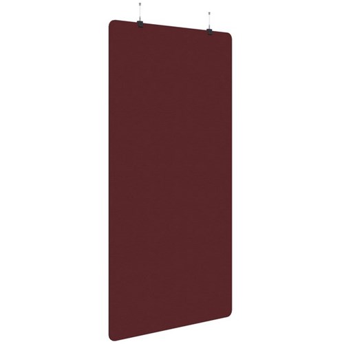 Fiord Acoustic Hanging Screen 1200x2250mm Plain Panel Maroon
