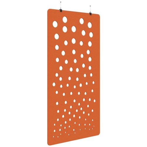 Fiord Acoustic Hanging Screen 1200x2250mm Bubble Orange
