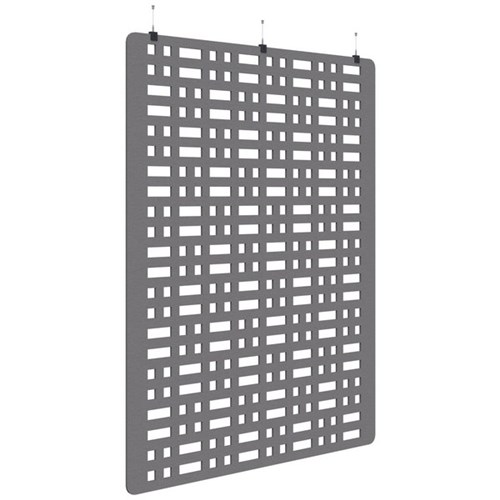 Fiord Acoustic Hanging Screen 1800x2250mm Grid Grey