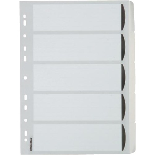 OfficeMax Index Dividers 5 Tab Reinforced A4 Cardboard White OfficeMax NZ