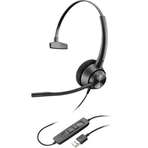 Poly EncorePro 767G1AA 310 Monaural Wired USB-A Headset TAA Black