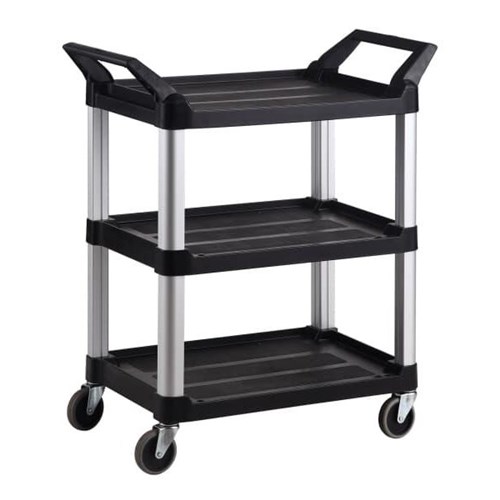 Trust 3 Tier Service Utility Cart 850x470x960mm Black