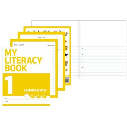 Warwick My Literacy Book 1 Taku Pukapuka Reo Matatini 14mm Ruled & Blank 255x205mm 64 Pages