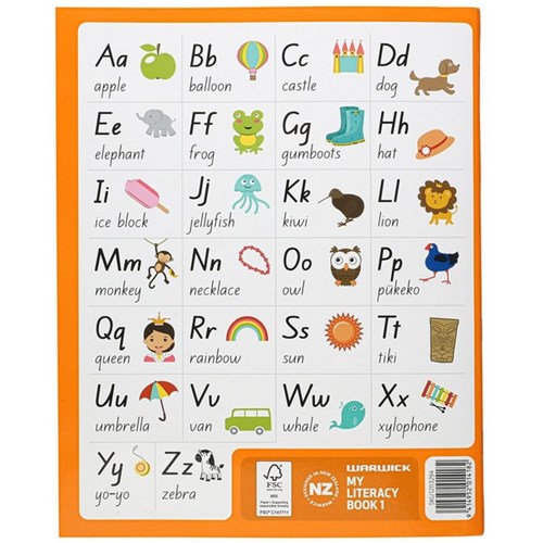 Warwick My Literacy Book 1 Taku Pukapuka Reo Matatini 14mm Ruled & Blank 255x205mm 64 Pages