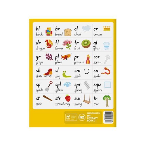 Warwick My Literacy Book 2 Taku Pukapuka Reo Matatini 12mm Ruled 255x205mm 64 Pages