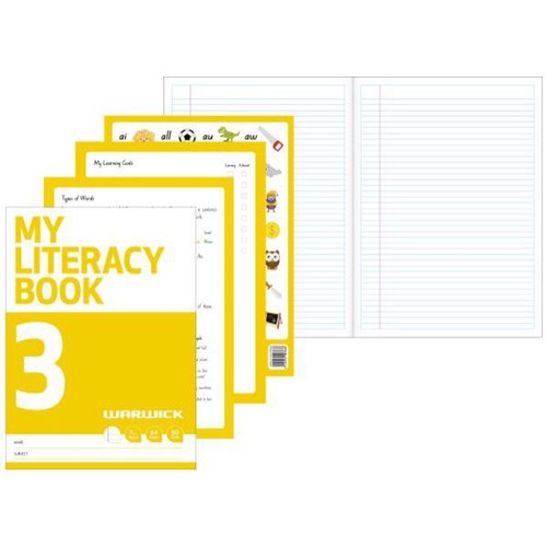 Warwick My Literacy Book 3 Taku Pukapuka Reo Matatini 7mm Ruled 230x317mm 64 Pages
