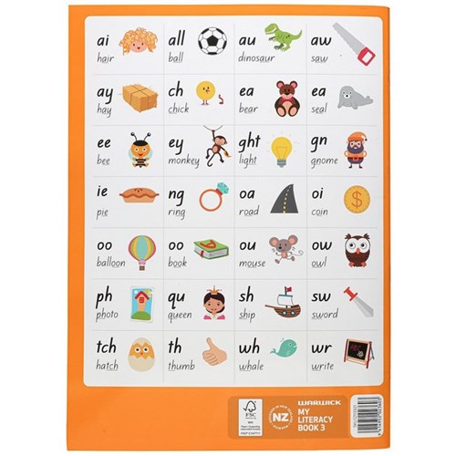 Warwick My Literacy Book 3 Taku Pukapuka Reo Matatini 7mm Ruled 230x317mm 64 Pages