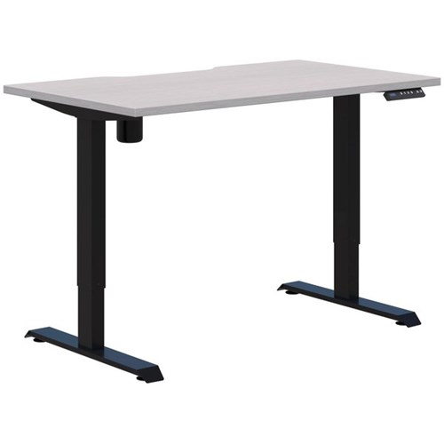 Fiord One Electric Height Adjustable Desk 1200x700mm Silver Strata/Black