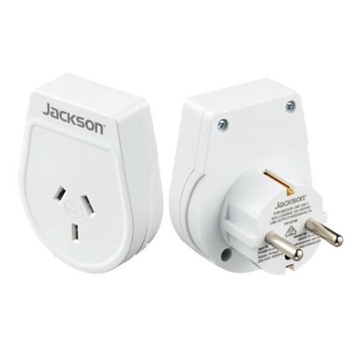 Jackson Slim Outbound Travel Adapter NZ/AU to Europe/Bali Plug