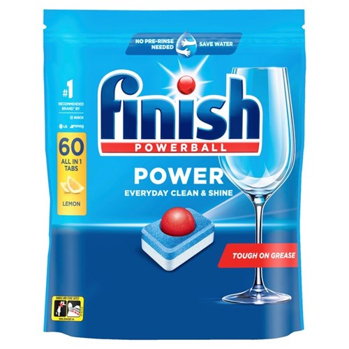 Finish Power Dishwashing Tablets Lemon Sparkle, Pack of 60