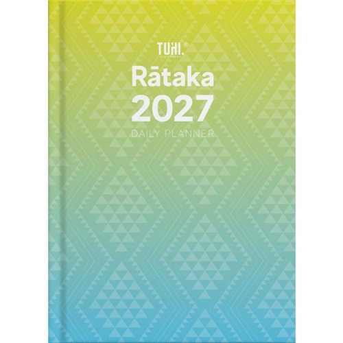 Tuhi A41 Bilingual Diary A4 Day Per Page Rātaka 2027 Taniko