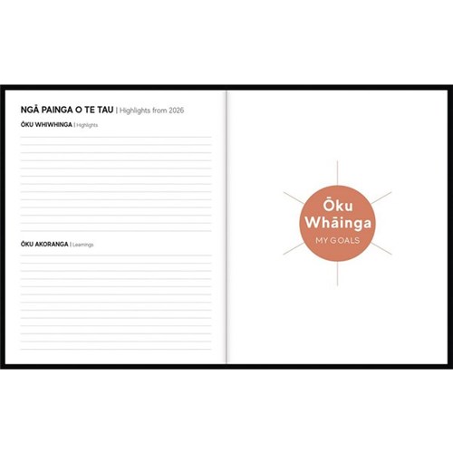 Tuhi Standard Bilingual Diary Monthly Planner Mahere ā Marama 2027 Koru