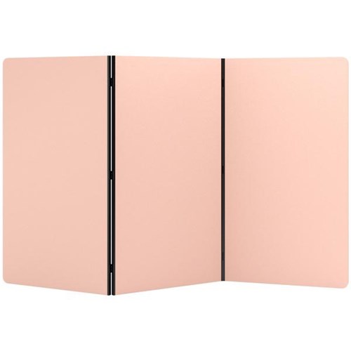Boyd Visuals Freestanding Partition Screen 3 Panels 1000x1800mm Blush Pink