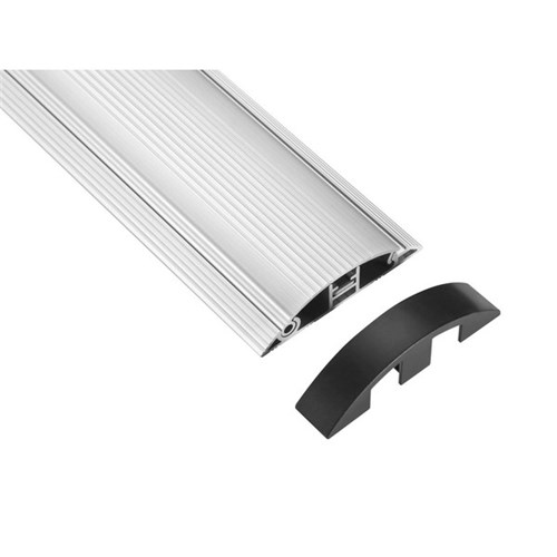 Lumi 2 Channel Slim Aluminum Floor Cable Cover 1604x92mm 