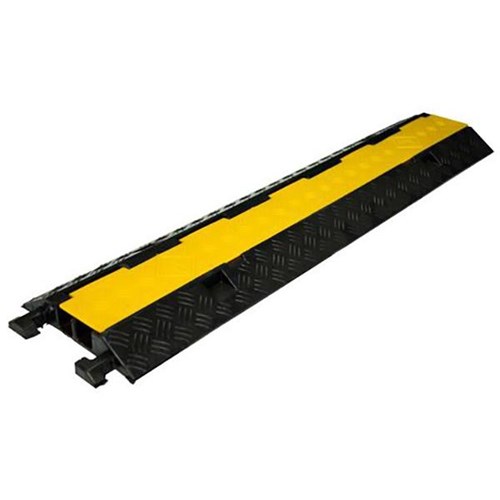 Dynamix 2-Channel Floor Cable Protector Heavy Duty 970x240mm Black/Yellow