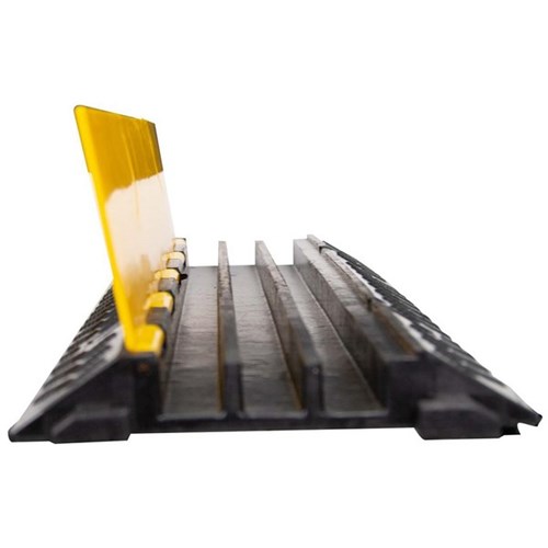 Dynamix 3-Channel Floor Cable Protector Heavy Duty 990x300mm Black/Yellow