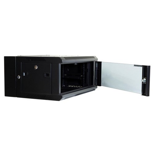 Dynamix 4RU Universal Swing Wall Mount Cabinet Black