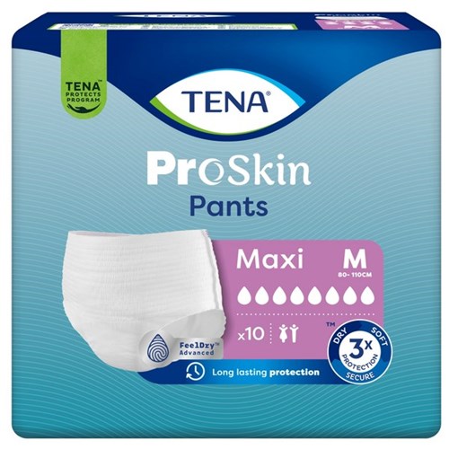 TENA ProSkin Continence Pants Maxi Unisex Medium, Carton of 4 Packs of 10