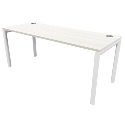 Novah Workstation Desk 1500x600mm Coastal Elm/White
