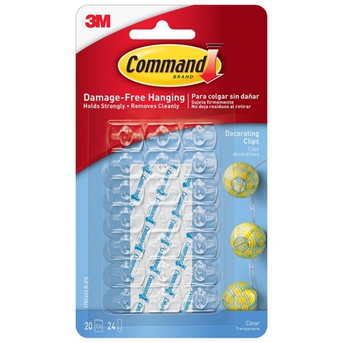 Command™ Decorating Clips 17026CLR Clear, Pack of 20
