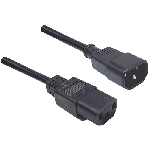 Dynamix IEC 10A Power Extension Cord C14 to C13 3m Black