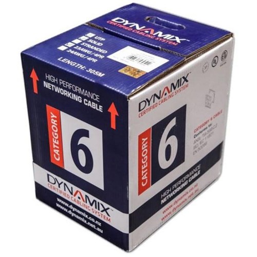 Dynamix Cat6 UTP Solid Cable Roll 305m Black 