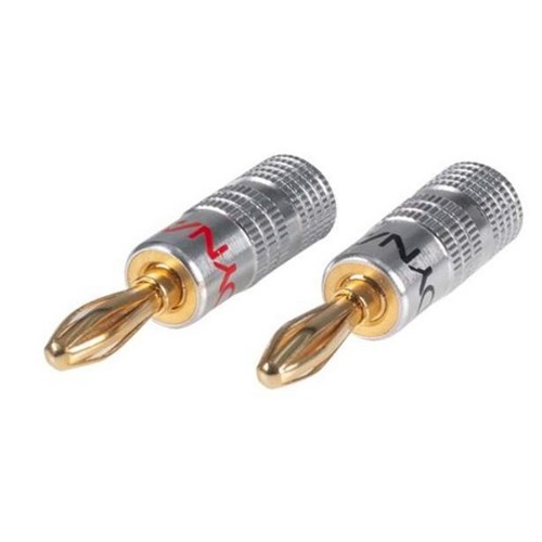 Dynamix Banana Plugs-Gold Plated With Alloy Jacket, Pair