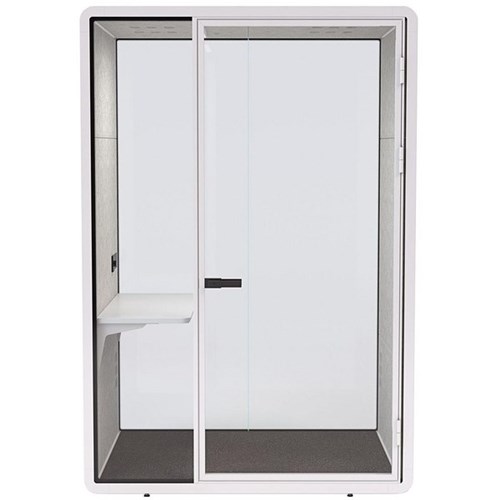 Haven Focus Office Pod 1500x2300mm White/Clear Glass