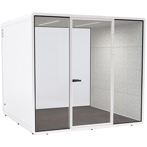 Haven Studio Office Pod 2555x2300mm White/Clear Glass
