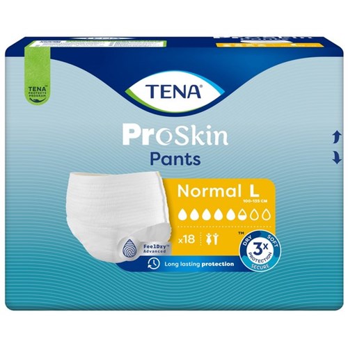 TENA ProSkin Continence Pants Unisex Normal Large, Carton of 4 Packs of 18