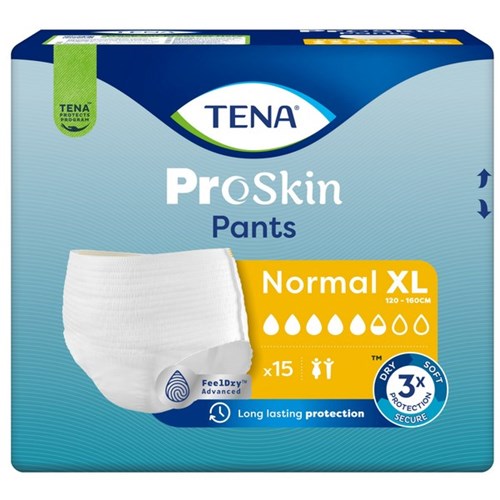 TENA ProSkin Continence Pants Unisex Normal XL, Carton of 6 Packs of 15