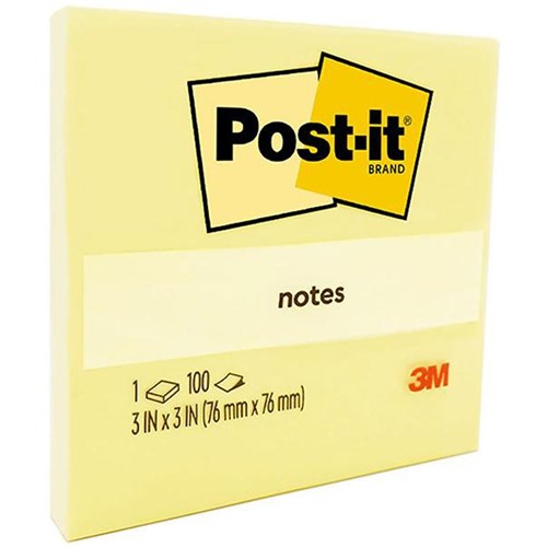 Post-it® Notes 654 76x76mm Yellow