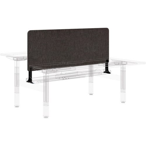 Fiord Centre Desk Screen 1800x600mm Black Brackets Keylargo/Anthracite