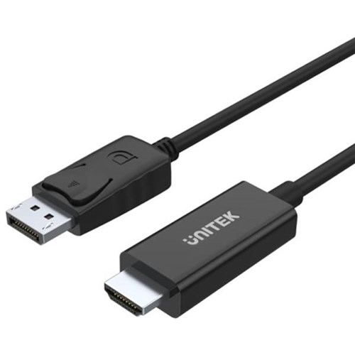 Unitek DisplayPort to HDMI Cable 1.8m Black