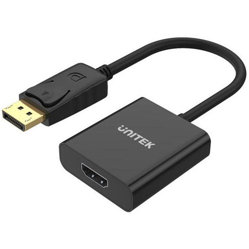 Unitek DisplayPort to HDMI 1080p Full HD Adapter With 0.2m Cable Black