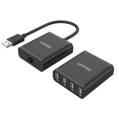 Unitek 4-Port USB-A Extender Over Cat5e/6/7 Network Cable