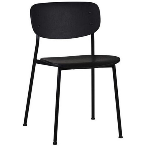 Lathos Dining Chair 760mm Ash Veneer Black/Black