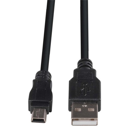 Dynamix USB 2.0 Mini-B Male to USB-A Male Connector Black 2m