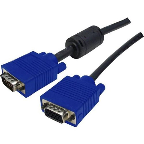Dynamix VESA DDC VGA Male to Female Extension Cable Blue 10m