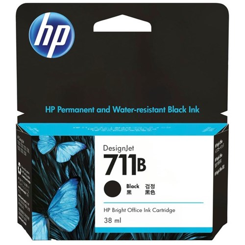 HP DesignJet 711B Black Ink Cartridge 38ml 3WX00A