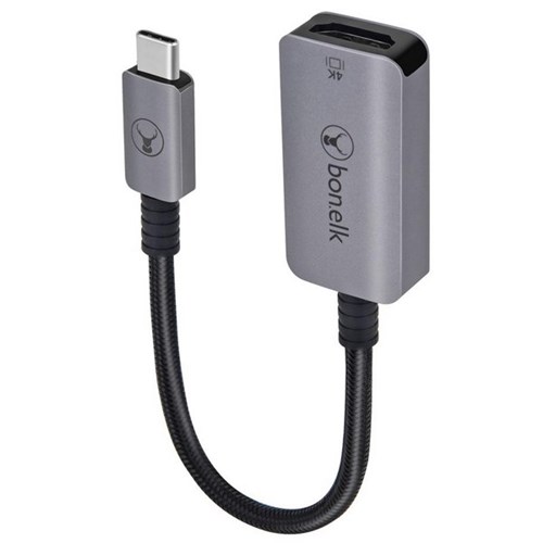 Bonelk Long-Life USB-C to 4K HDMI Adapter 150mm Space Grey
